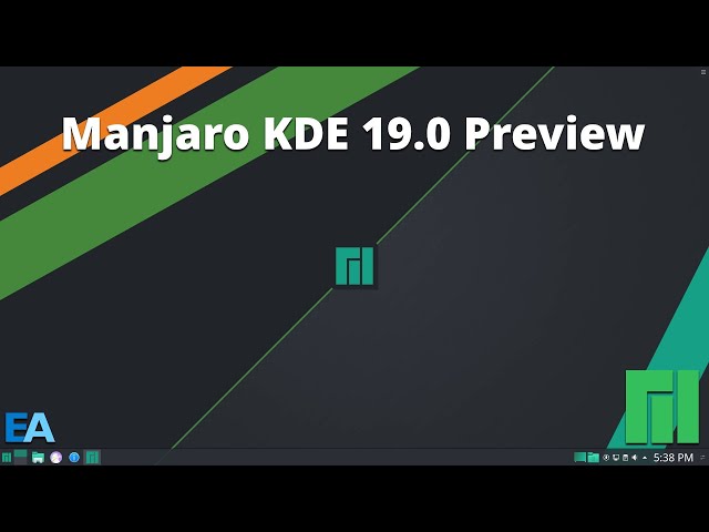 Manjaro KDE 19.0 Preview