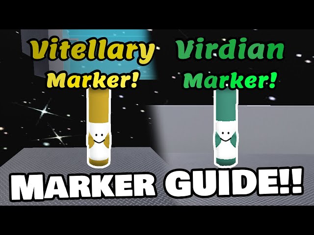 How to get Virdian Marker and Vitellary Marker! (Find the Markers Obby Guide)