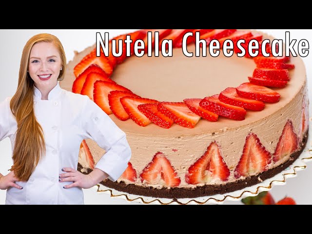 The BEST No-Bake Strawberry Nutella Cheesecake Recipe!! Easy, No-Bake Recipe!