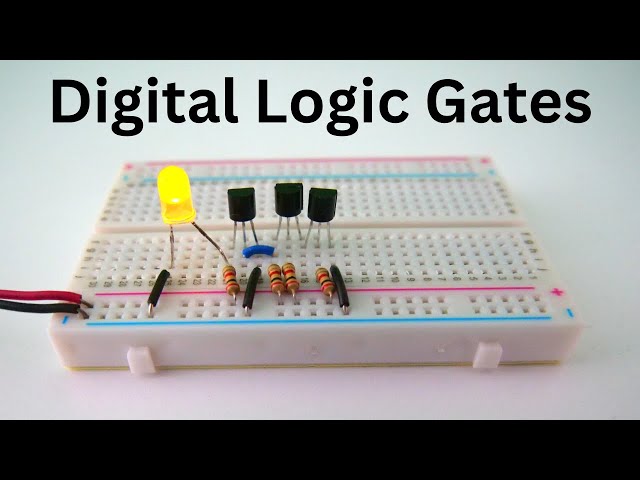 Digital Logic Gates from Transistors, AND, NAND, OR, NOR, XOR, XNOR, Buffer, and Inverter