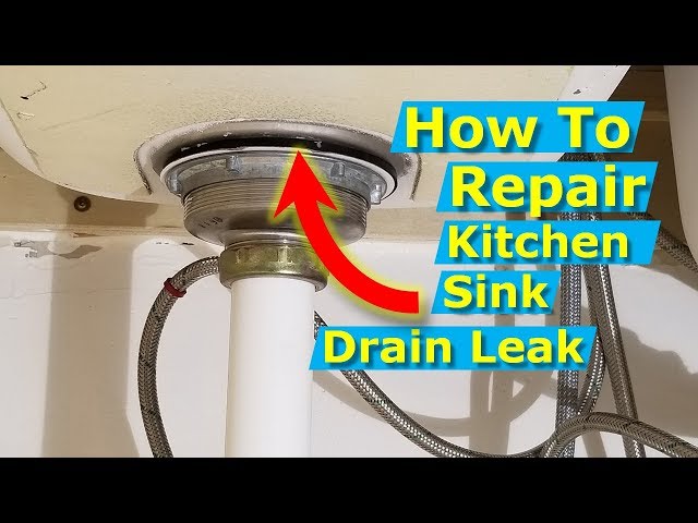 How to Replace A Kitchen Sink Drain Strainer, Repair Leak