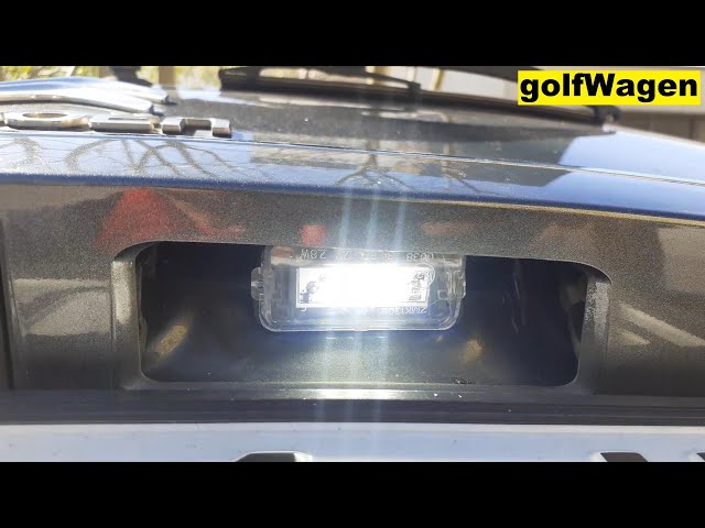 Citroen LED licence plate light install replacement