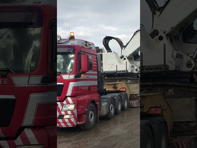 Transporting On Site The Huge Liebherr 984 Excavator - #shorts