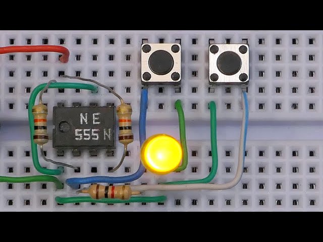 555 Chip Explained - Bistable Circuit (1 & 2 button ON-OFF)