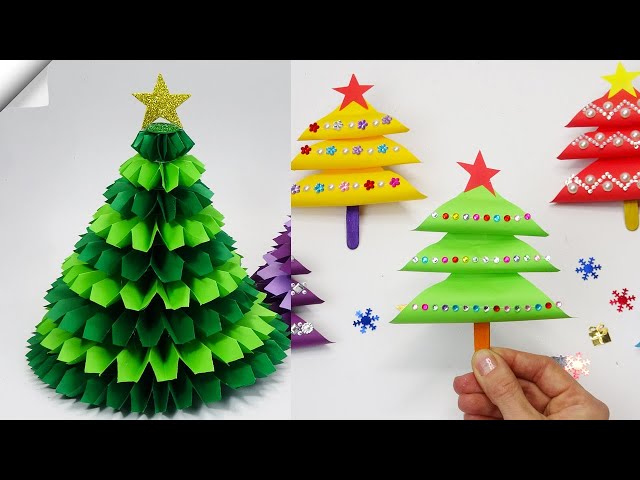 3 diy 3D paper christmas TREE | How to make christmas tree