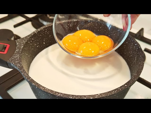 Add egg yolk to boiling milk! I no longer buy in the store Only 3 ingredients