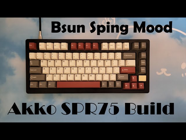Akko SPR75 Build and Sound Test | Bsun Spring Mood(Invyr You Bsun, 춘의축) 푹신한 스프링 키보드 (with SUB)