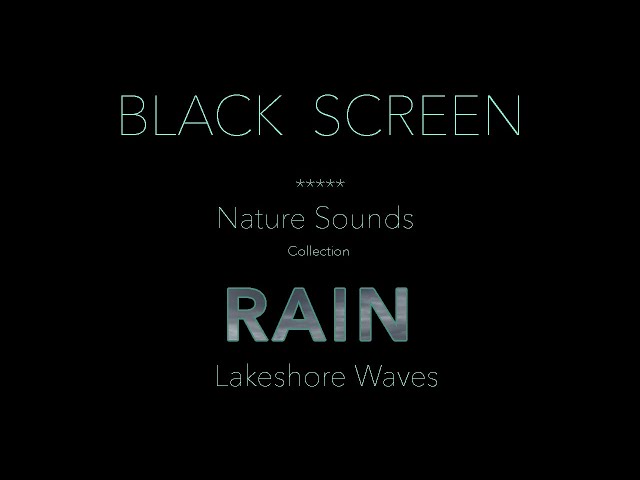 Soft Rain Sounds for Sleeping Black Screen - Gentle Rain Sound Dark Screen - Relaxing Water Ambience