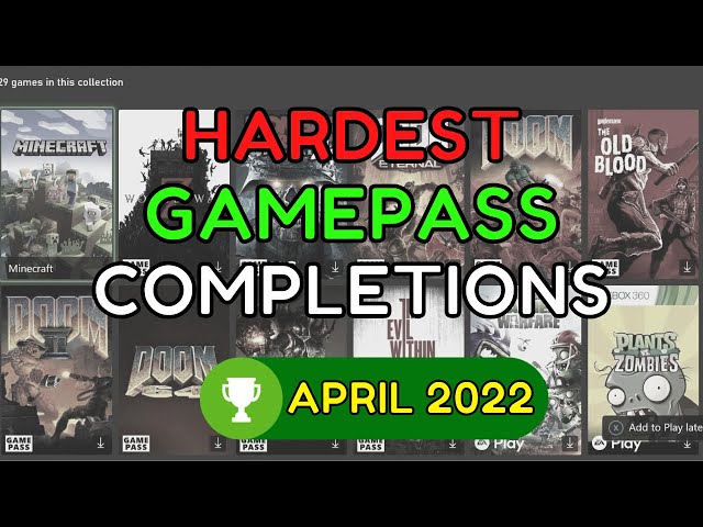 10 Hardest Game Pass Achievements - April 2022