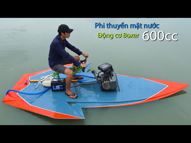 Boat building from foam engine 18hp Boxer 600cc