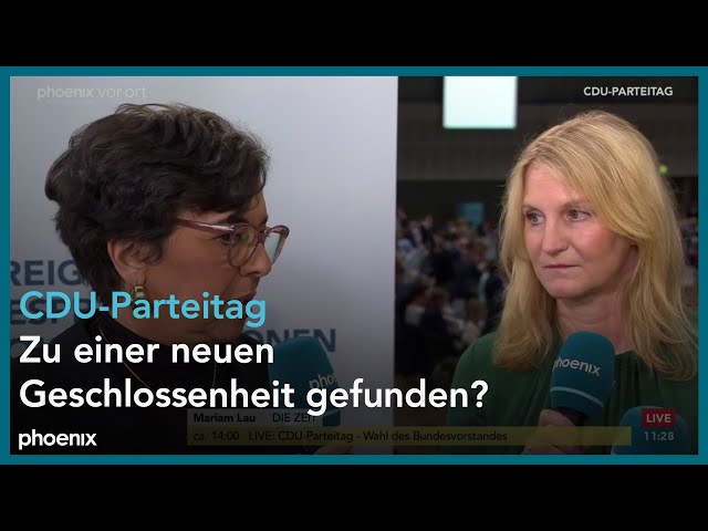 Kerstin Münstermann und Mariam Lau beim CDU-Parteitag am 06.04.24
