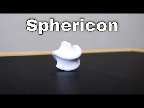 Sphericon—The Shape That Meanders Instead of Rolls