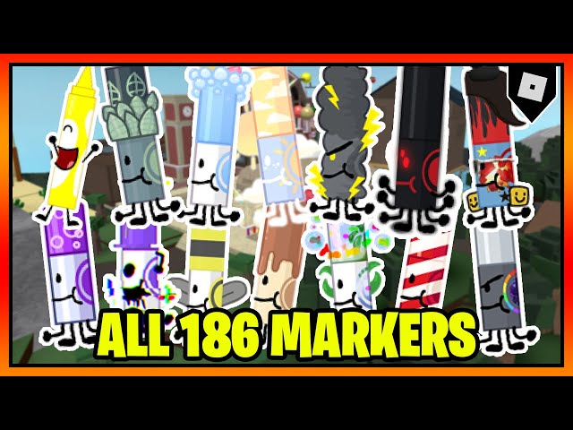 All 186 MARKERS in FIND THE MARKERS || Roblox