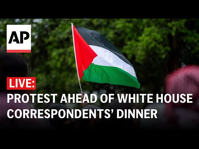 LIVE: Pro-Palestinian protest near White House Correspondents' Dinner