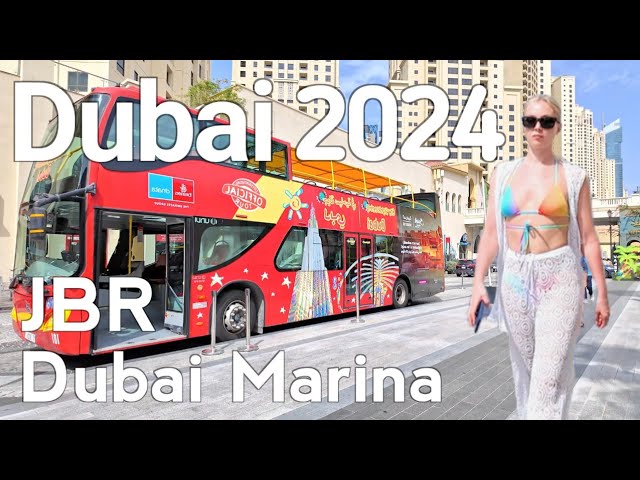 Dubai [4K] Wonderful JBR, Dubai Marina Walking Tour 🇦🇪