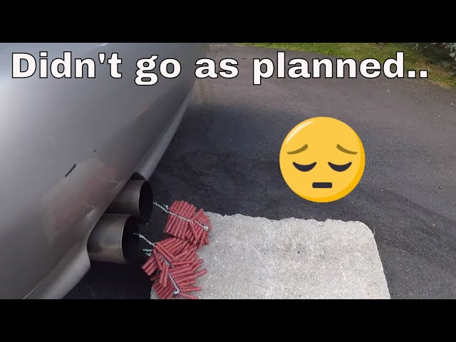 Trying to Light Fireworks with Audi S4 - Epic FAIL!
