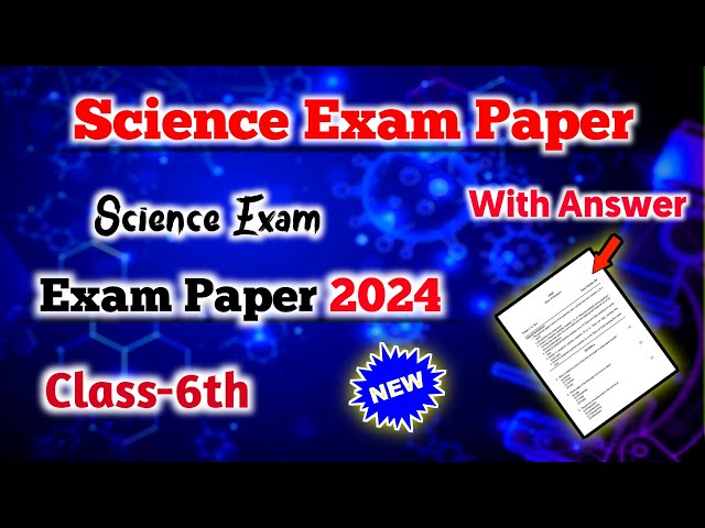 Class 6 Science 1st unit test paper 2024 | 6th Class Science Question Paper With Answers | FA 1