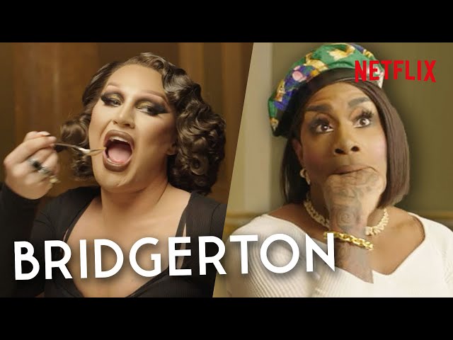 Drag Queens Monét X Change & The Vivienne Take a Bridgerton Etiquette Class | Netflix