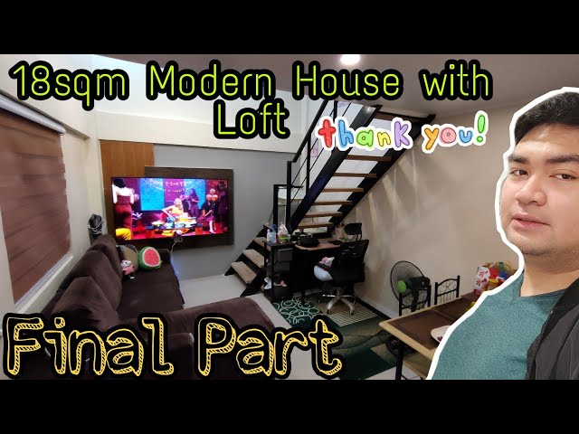 18sqm Modern House with Loft | Final Part with Sofa | Actual View House Tour