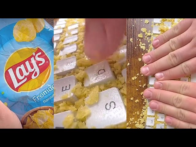 A lot of food in the keyboard | ASMR Deep Cleaning