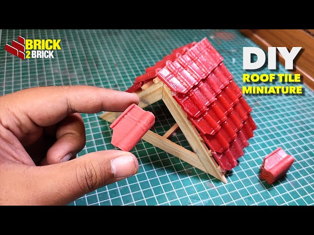 DIY HOW to MAKE MINIATURE ROOF TILE #miniature #diy