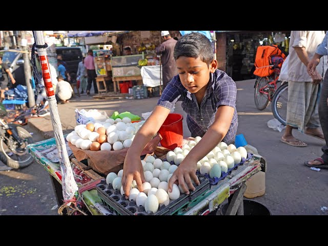 Eggs & Milk! The Most Popular Egg Boy in Chittagong | Bangladeshi Street Food