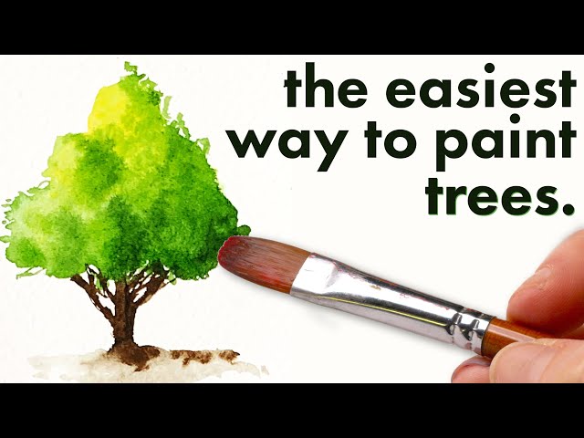 How I make painting watercolor trees easy.