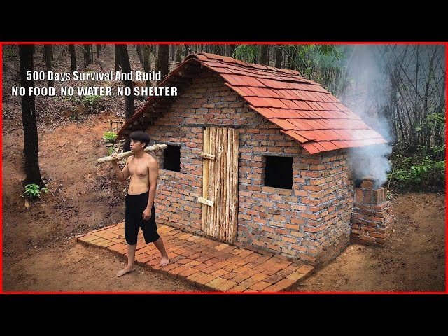 500 Days Survival And Build In A Rain Forest - NO FOOD, NO WATER, NO SHELTER