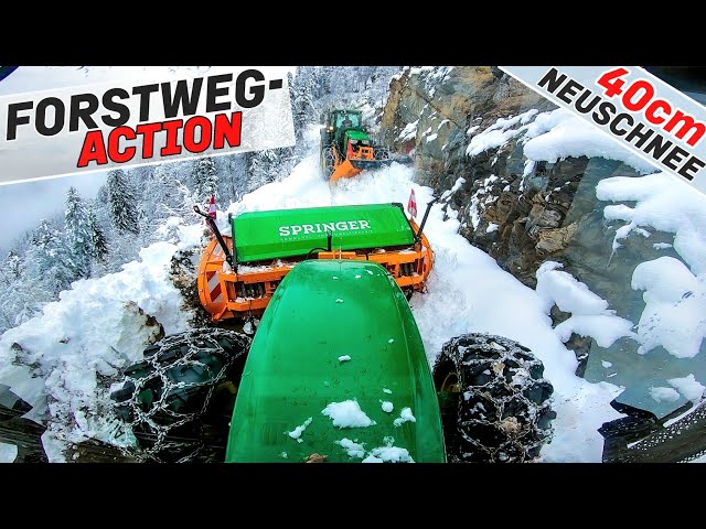 Forstweg-Action in den Oberkärntner Bergen mit Springer Technik | 40cm Neuschnee Mitte April 2023❄️