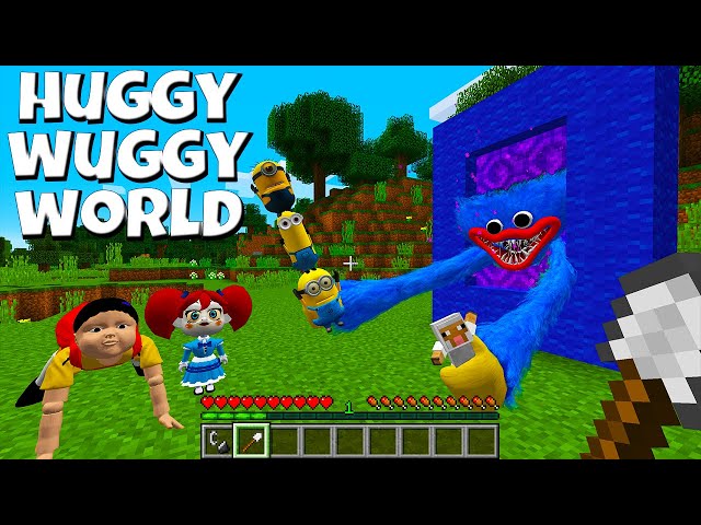 Don't build a PORTAL to the HUGGY WUGGY Poppy Playtime WORLD in Minecraft vs SQUID GAME - Gameplay