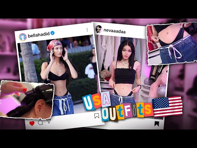 Recreating USA STARS outfits 🇺🇸 inspired by Bella Hadid, Madison Beer and others