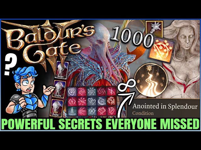 Baldur's Gate 3 - PLAY AS MINDFLAYER, PERMANANT GOD BUFFS, INFINITE DAMAGE - 17 Secrets You Missed!