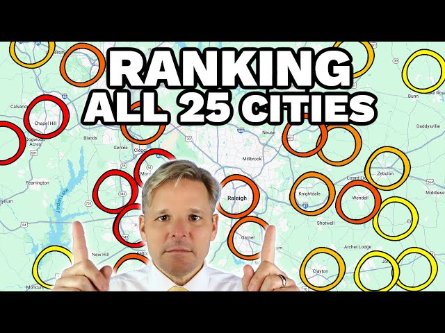 Ranking 25 Cities & Suburbs Near Raleigh North Carolina by Affordability