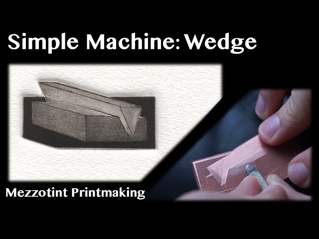 Mezzotint Printmaking Demo: Simple Machine - Wedge Print