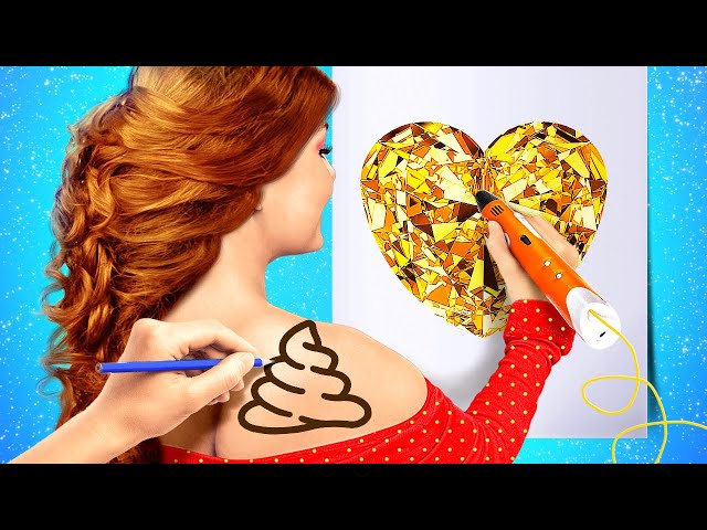 COLORFUL DRAWING CHALLENGES AND FANTASTIC PAINTING IDEAS || DIY Crafty Hacks By 123 GO! Like