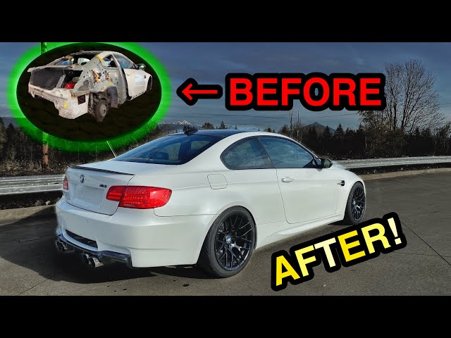 Rebuilding A Wrecked Salvage Auction 2011 BMW E92 M3 in MINUTES like THROTL