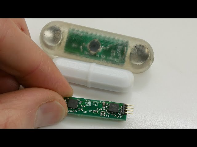 Temperature-sensing RFID tag in magnetic stir bar
