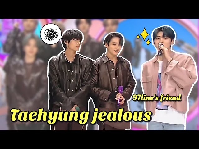 Taehyung being obviously jealous when JK meet a friend - tk analysis