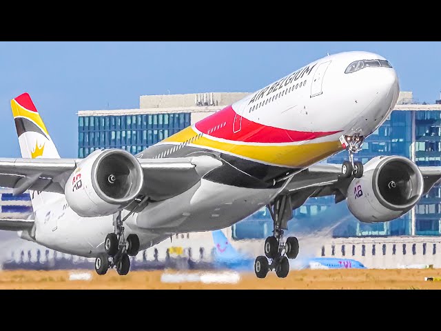 20 MINUTES of GREAT Landings & Takeoffs From UP CLOSE at Brussels Airport Plane Spotting [BRU/EBBR]