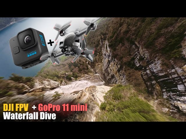 GoPro 11 mini + DJI FPV Waterfall Dive 4K