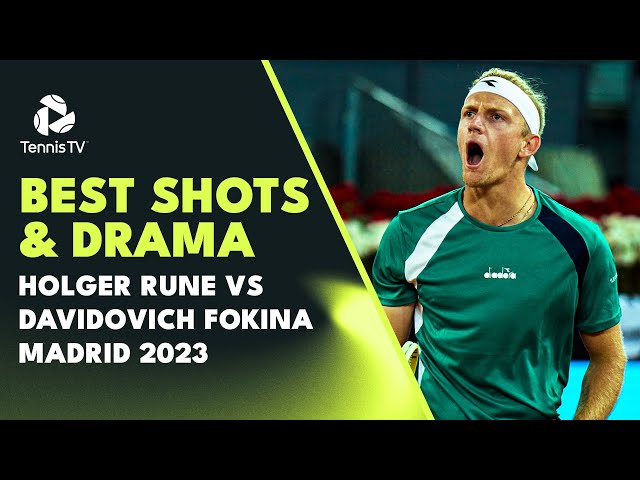 Great Shots and Intense Drama: Rune vs Davidovich Fokina Highlights | Madrid 2023