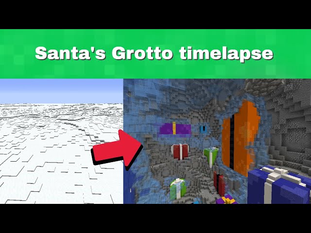 Minecraft timelapse - Santa's grotto in Minecraft [Timelapse]
