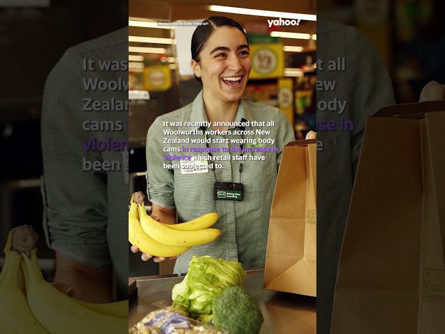 Woolworths rolls out staff body cameras against advice from retail union | #shorts #yahooaustralia