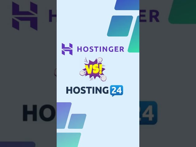 Hostinger vs Hosting24 #shorts #youtubeshorts
