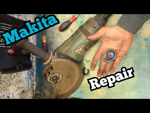 Repairing a spluttering and sparking Makita GA9040 9inch angle grinder with a bad motor.