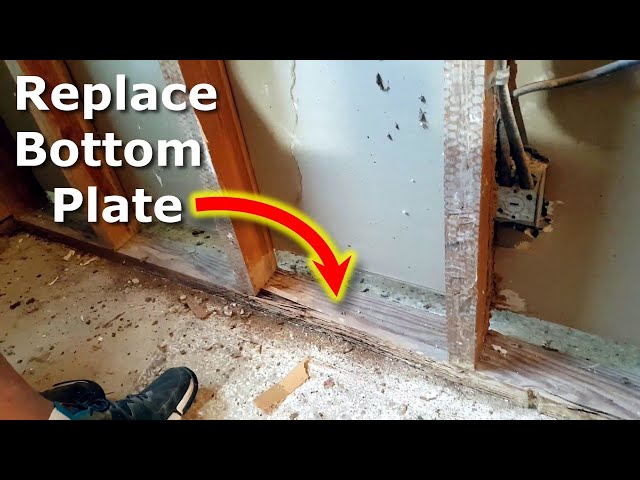 How To Replace Rotted Stud Wall Bottom Plate
