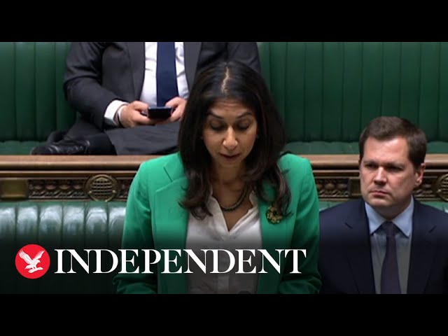 Suella Braverman gives statement to Commons after Rwanda policy deemed unlawful