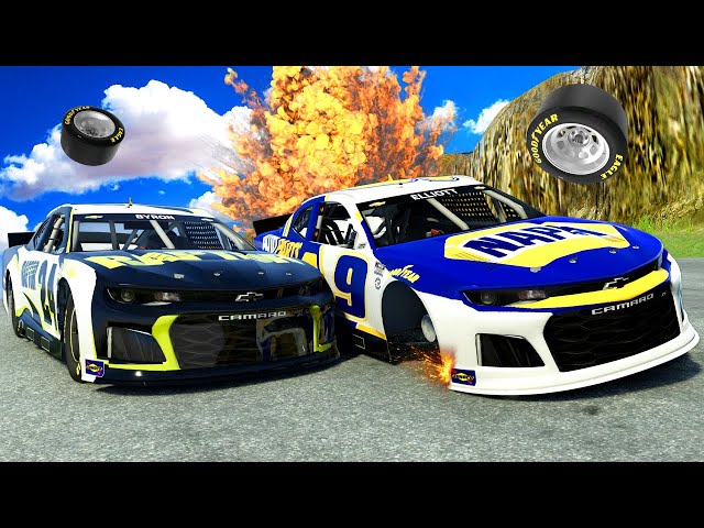 Nascar Stock Car Race with Random Failures on a Mountain in BeamNG Drive Mods!