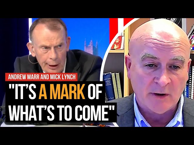 Mick Lynch quizzed by Andrew Marr over supposed plans to 'strip the railway out' | LBC