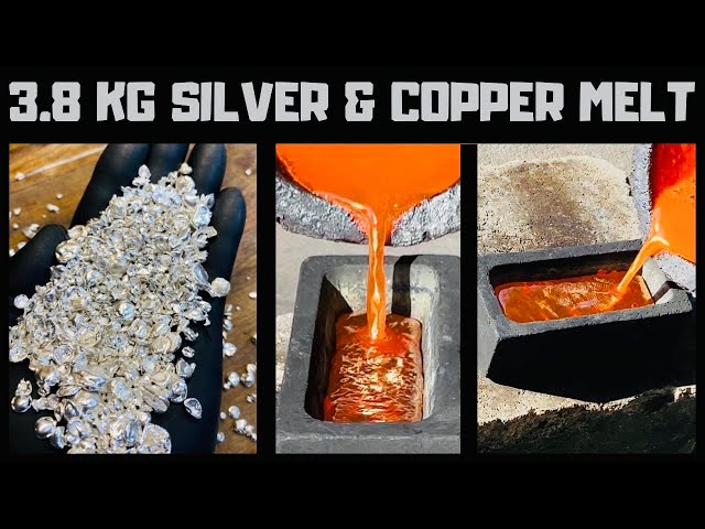 3.8KG Silver Shot & Copper Melting - ASMR Metal Melting - BigStackD Casting - Trash To Treasure?